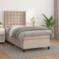 Preview: ARDEBO.de - Boxspringbett mit Matratze Cappuccino-Braun 90x190cm Kunstleder