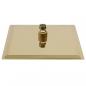 Preview: Regenbrause Edelstahl 20x20 cm Quadrat Golden