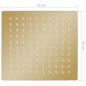 Preview: Regenbrause Edelstahl 20x20 cm Quadrat Golden