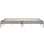 Preview: Bettgestell Grau Sonoma 160x200 cm Holzwerkstoff und Metall