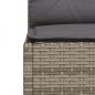 Preview: 10-tlg. Garten-Sofagarnitur mit Kissen Grau Poly Rattan