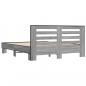 Preview: Bettgestell Grau Sonoma 150x200 cm Holzwerkstoff und Metall