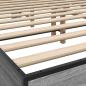 Preview: Bettgestell Grau Sonoma 150x200 cm Holzwerkstoff und Metall