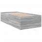 Preview: Bettgestell Grau Sonoma 100x200 cm Holzwerkstoff