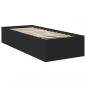 Preview: Bettgestell Schwarz 90x200 cm Holzwerkstoff