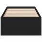 Preview: Bettgestell Schwarz 90x200 cm Holzwerkstoff