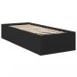 Preview: Bettgestell Schwarz 90x200 cm Holzwerkstoff