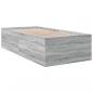 Preview: Bettgestell Grau Sonoma 90x190 cm Holzwerkstoff