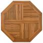 Preview: Tischplatte 80x80x2,5 cm Achteckig Massivholz Teak