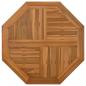 Preview: Tischplatte 60x60x2,5 cm Achteckig Massivholz Teak