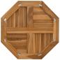 Preview: Tischplatte 60x60x2,5 cm Achteckig Massivholz Teak