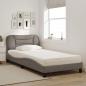 Preview: Bett mit Matratze Taupe 100x200 cm Stoff