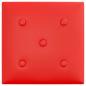 Preview: Wandpaneele 12 Stk. Rot 30x30 cm Kunstleder 1,08 m²