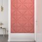 Preview: Wandpaneele 12 Stk. Rosa 30x30 cm Samt 0,54 m²