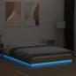 Preview: Bettgestell mit LED Sonoma-Eiche 140x190 cm Holzwerkstoff