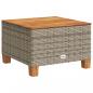 Preview: 10-tlg. Garten-Sofagarnitur mit Kissen Grau Poly Rattan