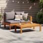 Preview: Gartensofa mit 1 Armlehne 2-Sitzer Massivholz Akazie