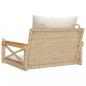 Preview: Hängesessel mit Kissen Beige 63x62x40 cm Poly Rattan