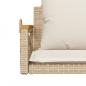 Preview: Hängesessel mit Kissen Beige 63x62x40 cm Poly Rattan