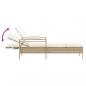 Preview: Sonnenliege mit Auflage Beige 63x200x81 cm Poly Rattan