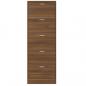 Preview: Schuhschrank Braun Eichen-Optik 59x17x169 cm Holzwerkstoff