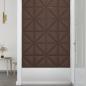 Preview: Wandpaneele 12 Stk. Braun 30x30 cm Kunstleder 0,54 m²