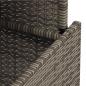 Preview: Gartentisch Grau 100x55x73 cm Poly Rattan und Akazienholz