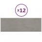 Preview: Wandpaneele 12 Stk. Hellgrau 90x30 cm Samt 3,24 m²