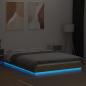 Preview: Bettgestell mit LED Sonoma-Eiche 120x190 cm Holzwerkstoff