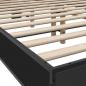 Preview: Bettgestell Schwarz 140x190 cm Holzwerkstoff und Metall