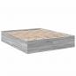 Preview: Bettgestell Grau Sonoma 160x200 cm Holzwerkstoff