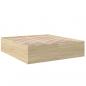 Preview: Bettgestell Sonoma-Eiche 200x200 cm Holzwerkstoff