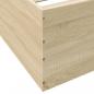 Preview: Bettgestell Sonoma-Eiche 200x200 cm Holzwerkstoff