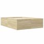 Preview: Bettgestell Sonoma-Eiche 135x190 cm Holzwerkstoff