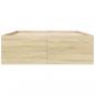 Preview: Bettgestell Sonoma-Eiche 135x190 cm Holzwerkstoff