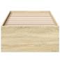 Preview: Bettgestell Sonoma-Eiche 90x200 cm Holzwerkstoff