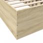 Preview: Bettgestell Sonoma-Eiche 90x200 cm Holzwerkstoff