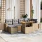 Preview: ARDEBO.de - 11-tlg. Garten-Sofagarnitur mit Kissen Grau Poly Rattan