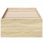 Preview: Bettgestell Sonoma-Eiche 100x200 cm Holzwerkstoff