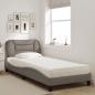 Preview: Bett mit Matratze Taupe 80x200 cm Stoff