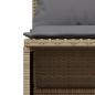 Preview: 4-tlg. Garten-Sofagarnitur mit Kissen Beige Poly Rattan