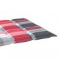 Preview: Sonnenliegen-Auflage Rot Karomuster 200x50x3 cm Oxford-Gewebe