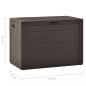 Preview: Gartenbox Braun 78x44x55 cm