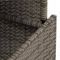 Preview: Gartentisch mit Glasplatte Grau 100x55x73 cm Poly Rattan