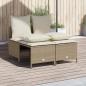 Preview: ARDEBO.de - 4-tlg. Garten-Sofagarnitur mit Kissen Beige Poly Rattan