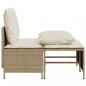 Preview: 4-tlg. Garten-Sofagarnitur mit Kissen Beige Poly Rattan