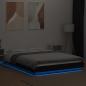 Preview: Bettgestell mit LED Schwarz 120x200 cm Holzwerkstoff