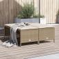 Preview: ARDEBO.de - Gartenhocker mit Kissen 4 Stk. Beige Poly Rattan