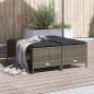 Preview: ARDEBO.de - Gartenhocker mit Kissen 4 Stk. Grau Poly Rattan