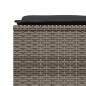 Preview: Gartenhocker mit Kissen 4 Stk. Grau Poly Rattan